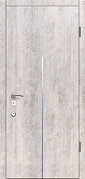 бронированные двери алюминиевый декор в МДФ