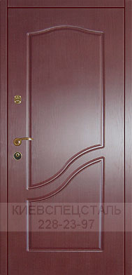 двери металлические входные мдф  вишня классик