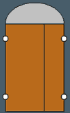 Дверь арка с верхней и боковой подвижной секцией
